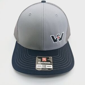 Gray And Blue Western Star Embroidery Richardson 112 Mesh Snapback Trucker Cap